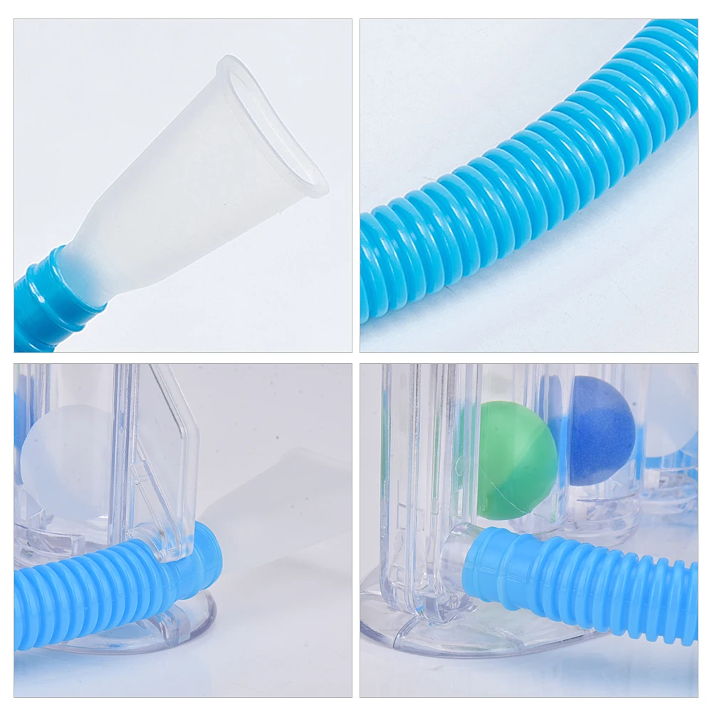 Spirometry Breathing Exerciser Three-ball Apparatus Vital Capacity Breathing Trainer For Rehabilitation Personal Health Care