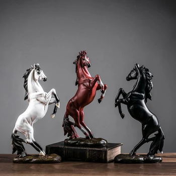

European Creative New Product Resin Horse Animal Opening Gift Decoration Living Room Crafts Home Decorat Ornaments