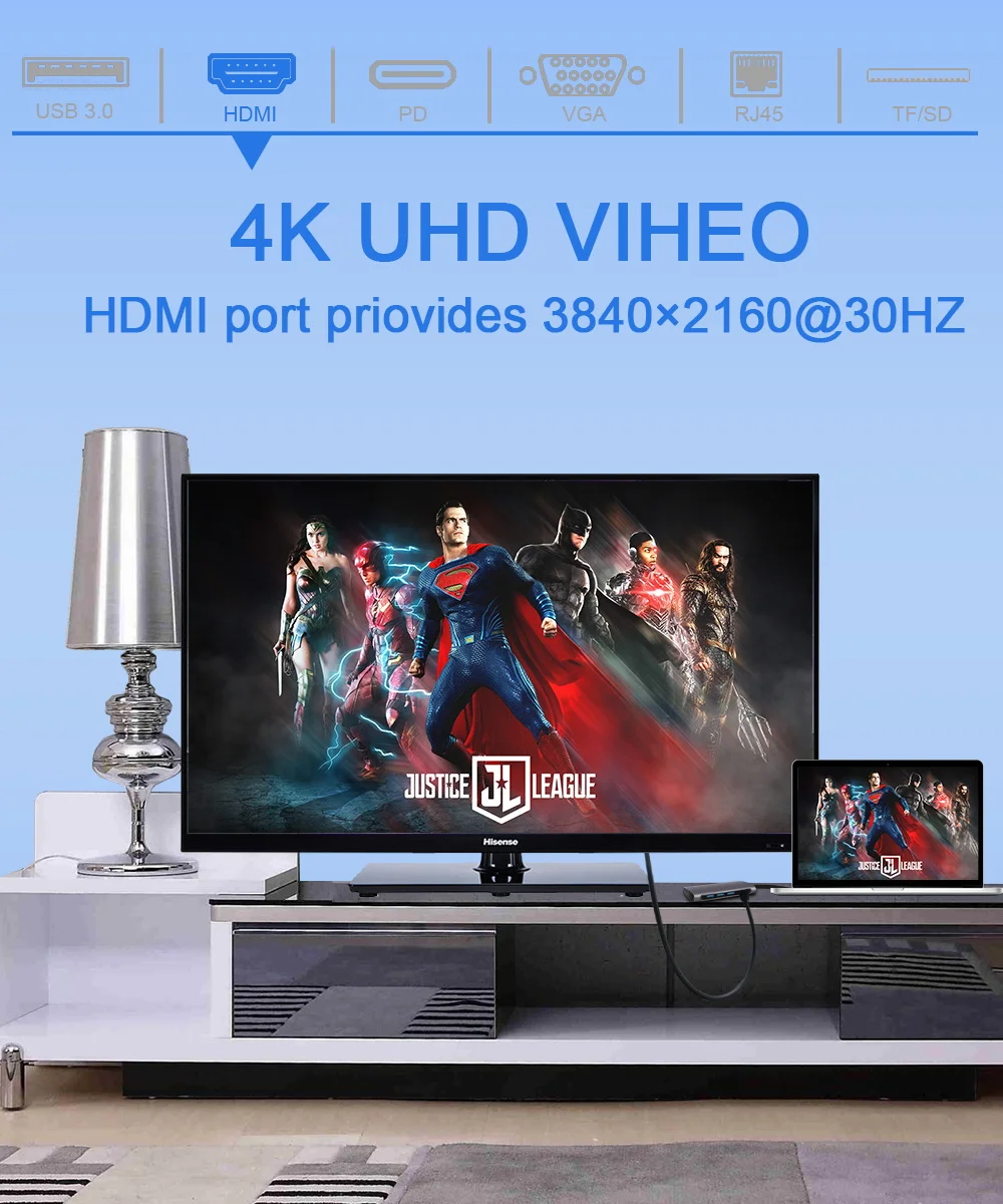 USB концентратор типа c 3,1 к HDMI 4K USB 3,0 RJ45 VGA адаптер с зарядка PD для MacBook Pro samsung Galaxy S9 usb c концентратор Thunderbolt3