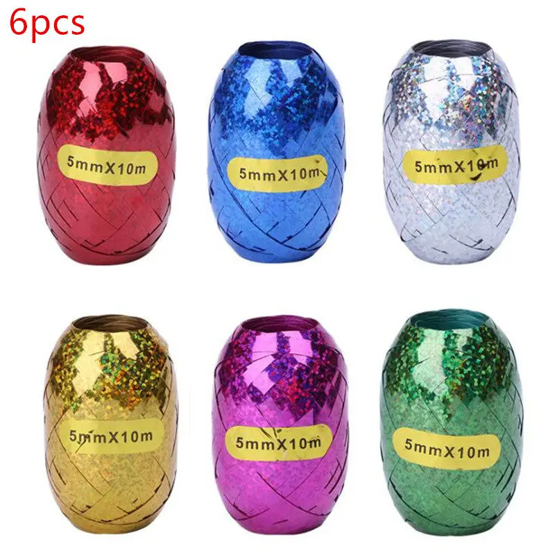 Ribbon 6pcs 7 трубок подставка для воздушных шаров держатель для шарика Колонка воздушный шар "Конфетти" детский душ Дети День Рождения Вечеринка свадебные украшения поставки - Цвет: Ribbon 6pcs