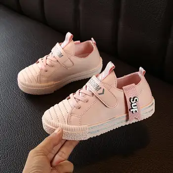 

Spring Kids Casual White Shoes Fashion PU Leather Children Sneakers Boys Girls Toddler Breathable Sport Running Shoes