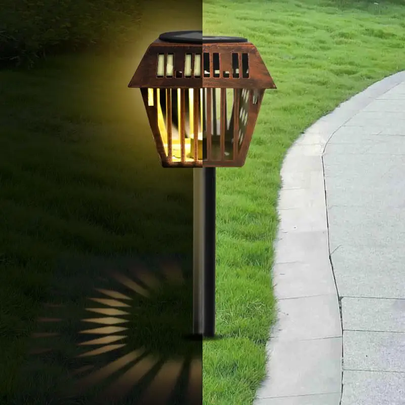 Solar do Jardim ao ar Lâmpada de Assoalho para Jardim Luz do Feriado Livre Iluminação Diamante Céu Estrelado Pétala Ferro Gramado Paisagem Lâmpada 1 - 2 Pçs Luz 6 Cheap Luminárias gramado