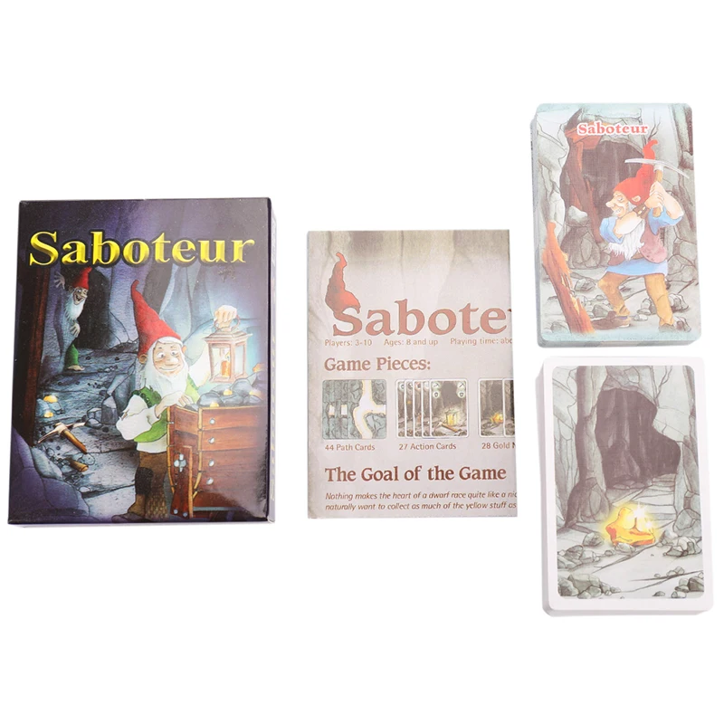 2021 Saboteur 1 & + 2 карточная игра полные английские игры карликовый Майнер