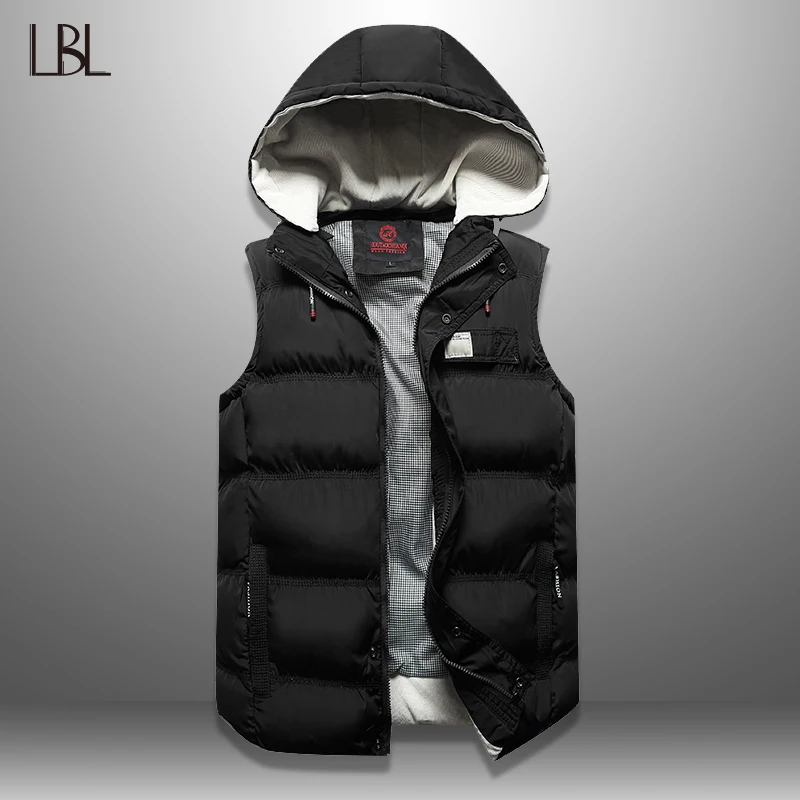 

New Mens Jackets Sleeveless Vest Winter Men's Warm Down Vest Homme Casual Thicken Waistcoat Chalecos Para Hombre Streetwear Top