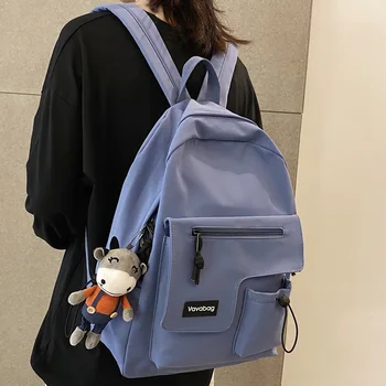 

Dcimor Unisex Korean Student schoolbag Large capacity waterproof nylon Women Backpack Drawstring Daily backpacks Book Mochilas