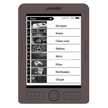 

E-book Digma e60c, 6 ", Brown