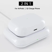 2 в 1 7,5 Вт QI Беспроводное зарядное устройство док-станция для Apple Airpods 2 AirPods Pro iPhone 8Plus X XS XR Xs 11 Pro Максимальная Зарядная база
