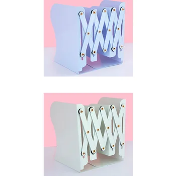 

Metal Adjustable Book Holder Stand Retractable Bookend Iron Support Bookshelf Desktop Organizer Office School Supplies