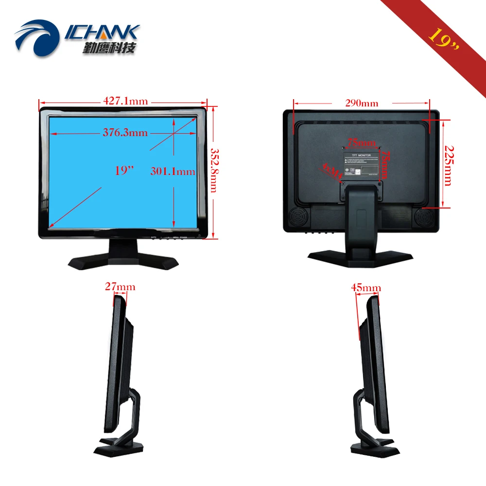 ZB190JC-581R/19 ġ 1280x1024 4:3 HDMI VGA USB  ġ ũ PC  POS  ϱ ֹ Ļ 