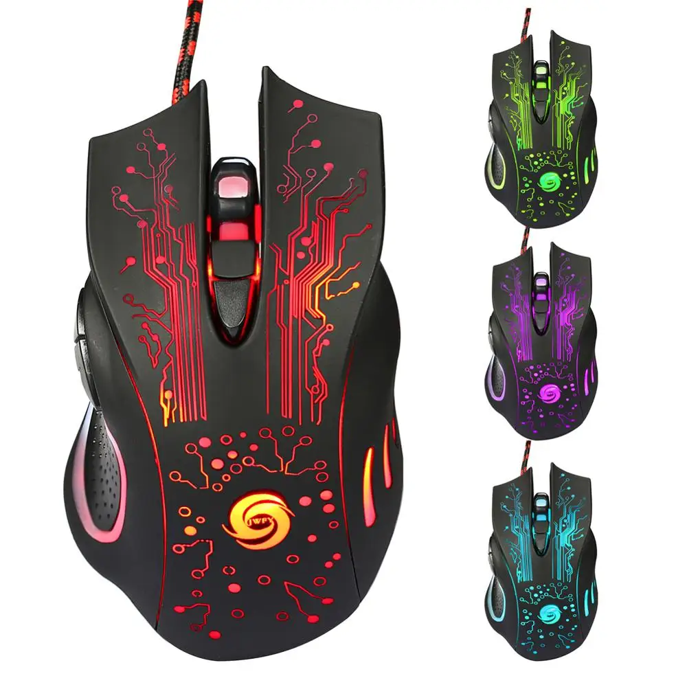 USB Wired Gaming Mouse 5500DPI Adjustable 7 Buttons LED Backlit Professional Gamer Mice Ergonomic Computer Mouse for PC Laptop best gaming mouse for large hands Mice