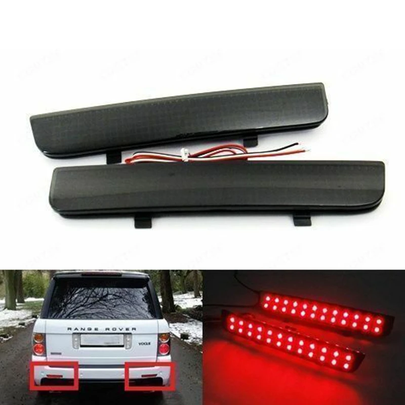 Novel-Car Smoked Bumper Reflector LED for Land Rover Range Rover L322 LR2 Tail Brake Stop Light