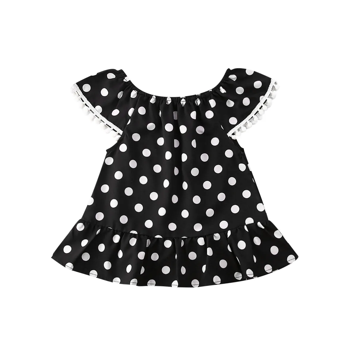 Summer Toddler Kids Baby Girl Dress Ruffles Sleeve Polka Party Pageant A-Line Princess 6M-5Y | Детская одежда и обувь
