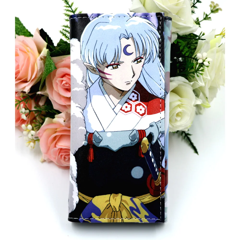 Красочный кошелек из искусственной кожи аниме Inuyasha Sesshoumaru Длинный для мужчин и