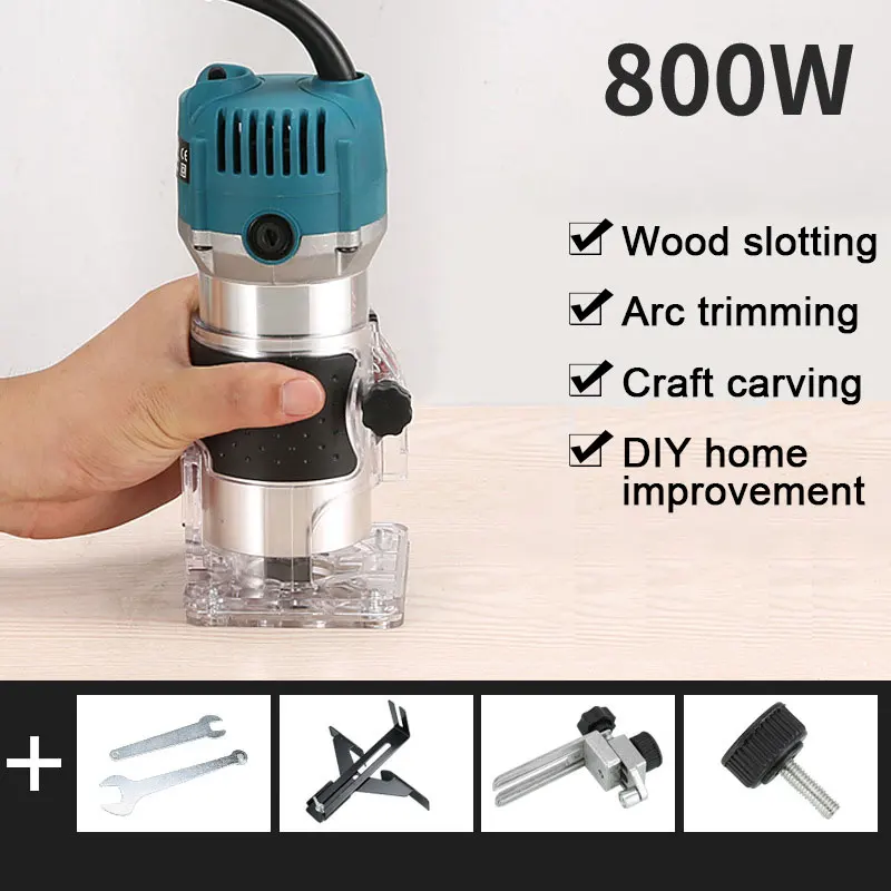 220V Multi-function Electric Trimmer Wood Electric Trimmer Electric Hand Trimmer Edge Joiners Woodworking Tool Milling Machine