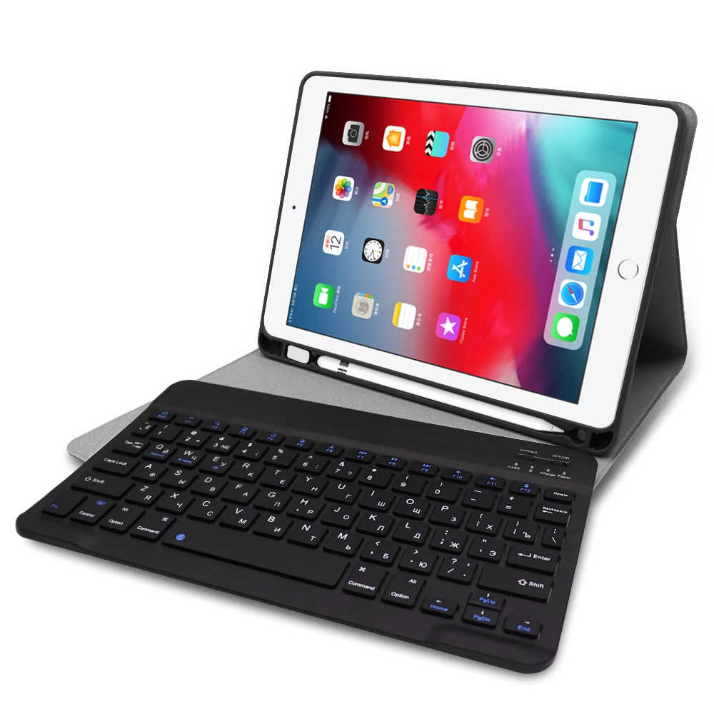 Для iPad Air 3 Pro 10 5 дюймов русская Bluetooth клавиатура и ткань зернистая кожа чехол для