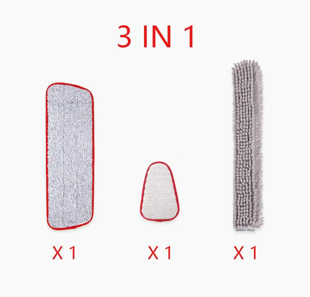 Xiaomi YIJIE многофункциональные чистящие комплекты ручной плоская Швабра Duster щетка для очистки 3-в-1/7-в-1 чистящие средства для дома - Цвет: Replacement Cloth