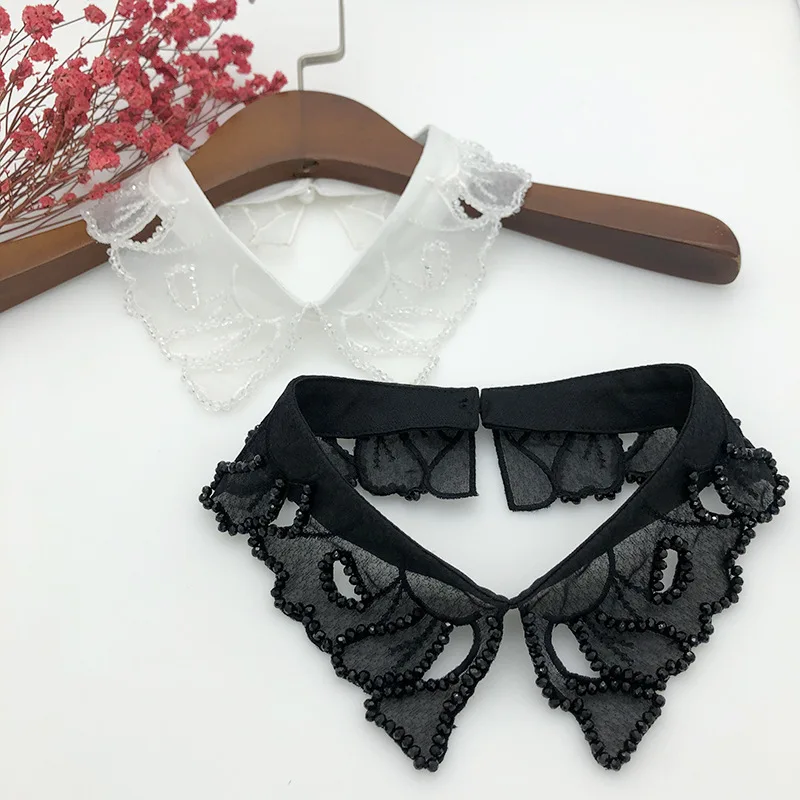 

Women Shirt Detachable Collars Girls Lace Hollow Necklace Choker Shirt False Collar Shirts Sweater Girls Dress Fake Collar