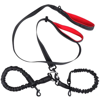 

Double Dog Leash, 360° Swivel No Tangle Dog Walking Leash for 2 Dogs Up to 200Lbs, Comfortable Adjustable Dual Padded Handles, w