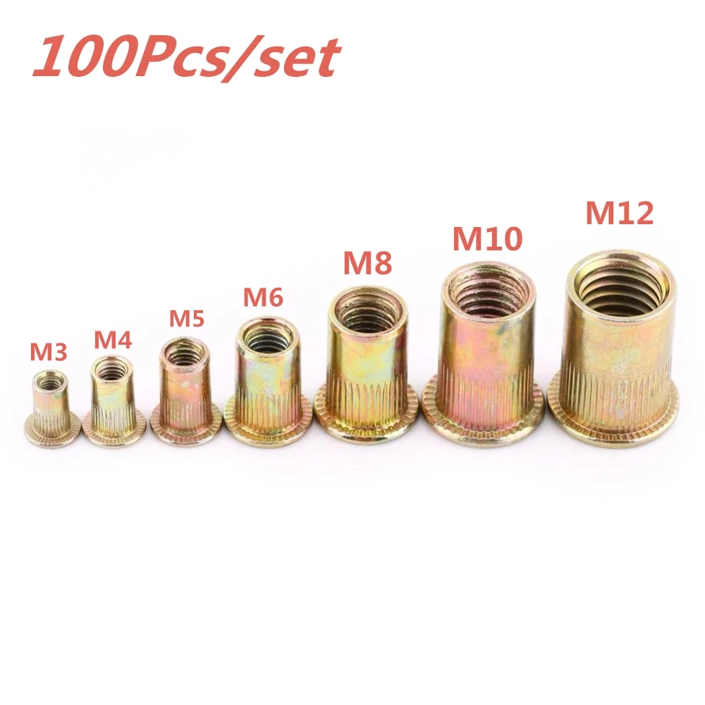 M8, M10, M12, 100 peças por conjunto