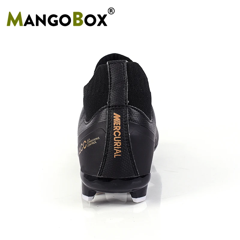 Mangobox Мужская Уличная футбольная обувь длинный шип футбольный носок Бутсы Синий Зеленый большие мальчики футбольные кроссовки последние футбольные бутсы