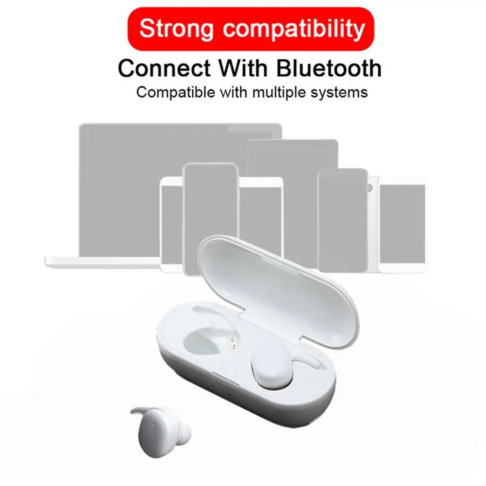 1Pair Wireless bluetooth Headphones 5 0 TWS Bluetooth Touch Control IPX5 Earphone HiFi Headset Waterproof For Sports Game N8E3