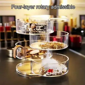 

Transparent Make Up Storage Holder Multi-function Jewellery Cosmetic Organiser Storage Box