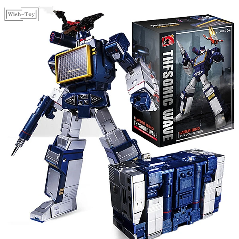 Transformation G1 THF THF01J Soundwave One Tape Walkman MasterPiece KO MP13 Oversize 23CM Alloy Action Anime Figure Robot Toys