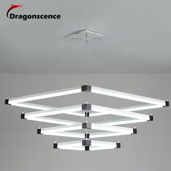 

Dragonscence Modern LED Chandeliers Light For Dining Living Room Frames Luxury Lustre Hours White Black Suspension Lamp