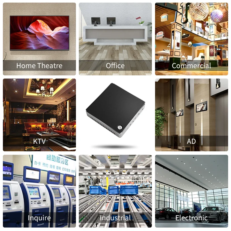 TexHoo Mini PC - Intel Quad Z3735F Processor, Windows 10 Pro, Fanless Pocket Computer Terminal, Industrial HTPC with SSD and WiFi Description Image.This Product Can Be Found With The Tag Names Barebone Mini PC, Computer Office, Pc