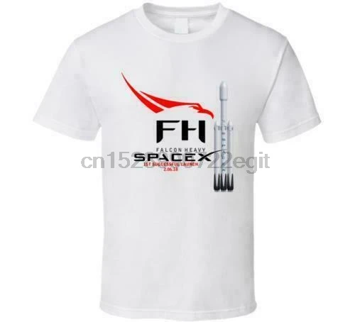 NEW FALCON 9 SPACEX ELON MUSK WHITE BLACK MEN T-SHIRT USA SIZE S-XXXL ZM1 |