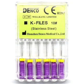

New Hot 6PCS/SET Mani K-Files 25mm Stainless Steel Dental Endo Root Canal Hand Files SMR88
