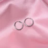 6pcs lot Stainless Steel Simple Metal Circle Small Hoop Earrings For Women Girls Piercing Jewelry