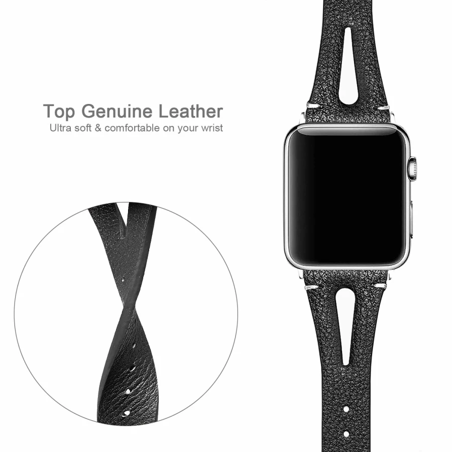 Кожаный ремешок с цветочным принтом для Apple Watch Series 4 3 2 1 браслет ремешок для iWatch 4 38 мм 42 мм 40 мм 44 мм наручный ремень
