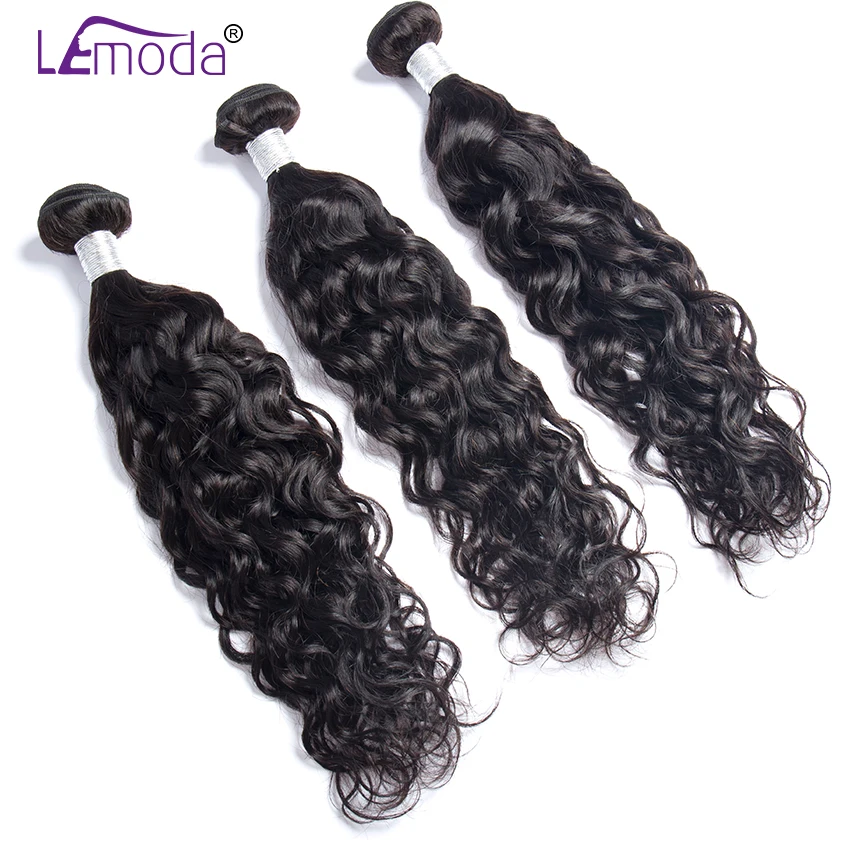 LeModa Malaysian Water Wave Hair 1pc or Bundles 100% Remy Human Hair Weave Bundles Natural Wave Hair Extensions 10-40inch