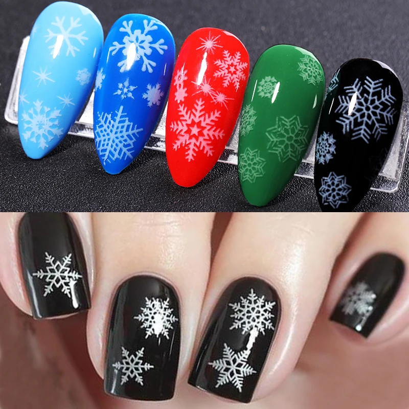 Голографическая фольга для ногтей, Рождественская Снежинка, лазер, звездное искусство, переводная наклейка для ногтей, фольга для ногтей, бумага, украшения для ногтей, сделай сам