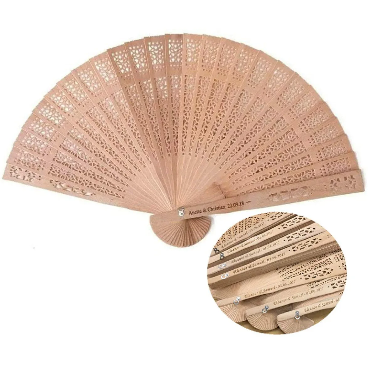 10pcs Personalized Wedding sandalwood 