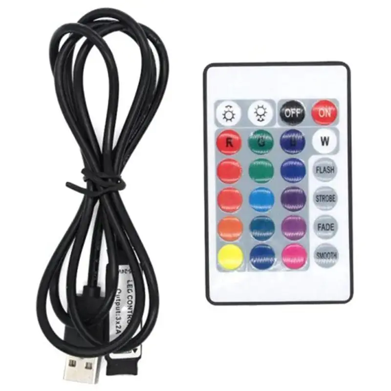 

1Pc5V Mini USB Interface 24 Key RGB Wireless Remote Control For RGB Led Strips