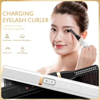 

USB Charge Moving Ion Eyelash Curling Artifact Heating Lasting Stereotypes Home Charging Handheld Beauty Eyelash Curler