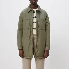 

Za Women's Shirt Jackets Parkas Loose Coats Femme Casual Outerwear Vintage Overshirt Long Sleeves Female Oversize Solid Overcoat