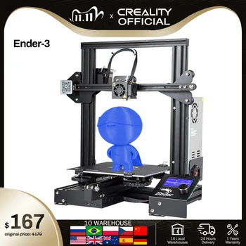 

CREALITY 3D Printer Ender-3/Ender-3X Upgraded Tempered Glass Optional,V-slot Resume Power Failure Printing KIT Hotbed