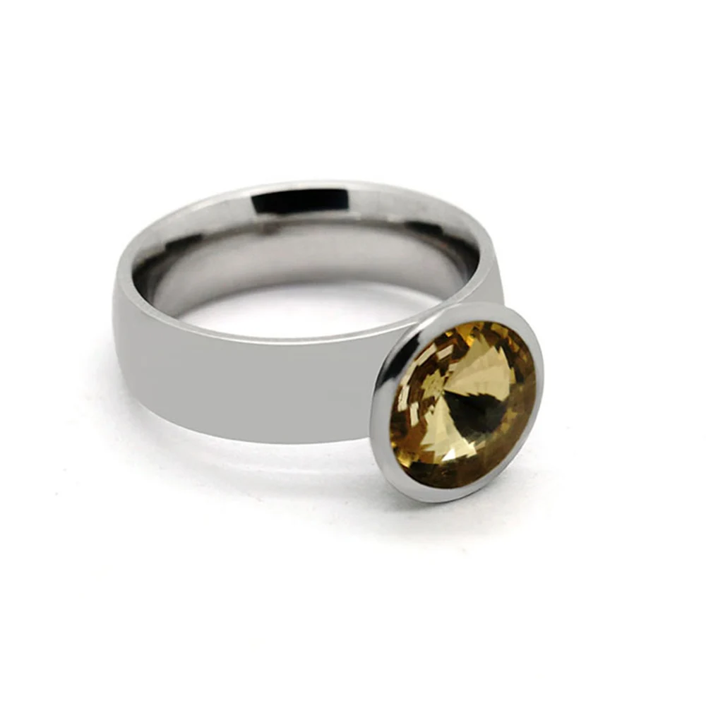 Кольцо из нержавеющей стали с кристаллами для мужчин и женщин|interchangeable ring|ring