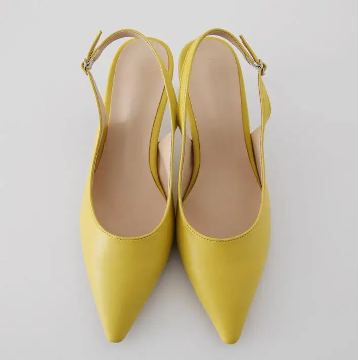 yellow 6cm Туфли-лодочки ZHENZHOU Осенняя популярная женская обувь 6 см/8 см/10 см Новая Осенняя обувь на высоком каблуке-шпильке с острым носком в Корейском стиле - Цвет: yellow 6cm