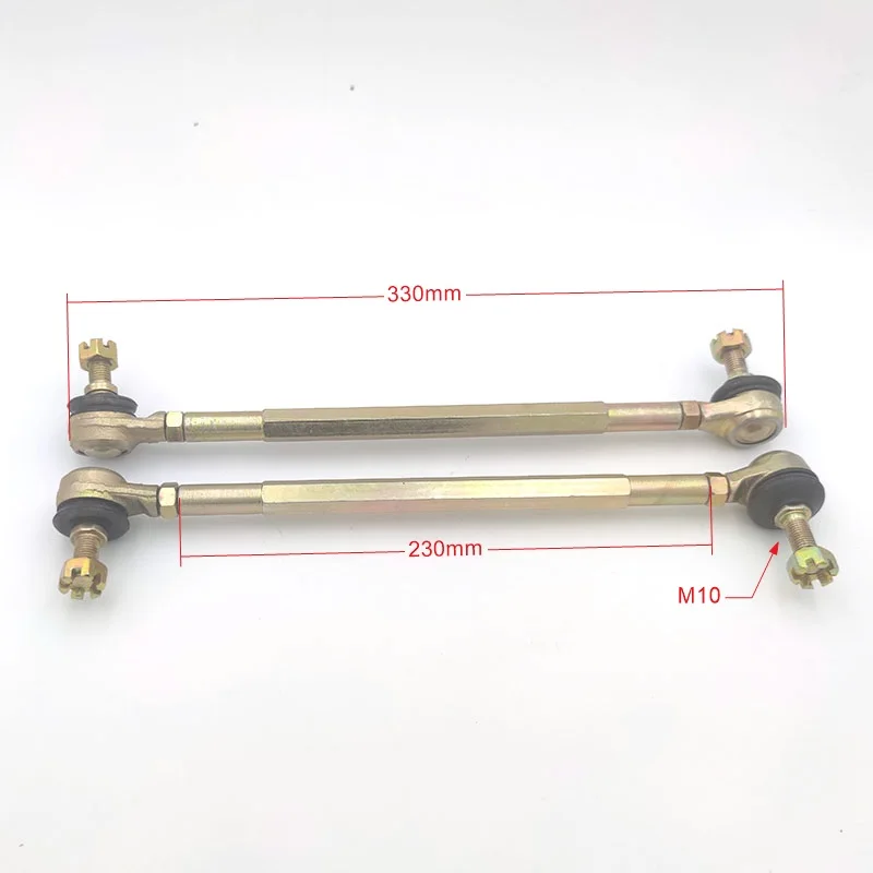 1Pair/2pcs 200mm 210mm 220mm 230mm 250mm 250mm 260mm M10 ATV Tie Rods Kits Fit Ball Joint for China Chinese ATV Quad Bike Parts