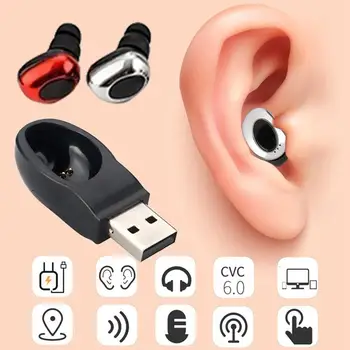 

Mini Bluetooth In-Ear Invisible Wireless Earphone Earbud with Magnet USB Charger