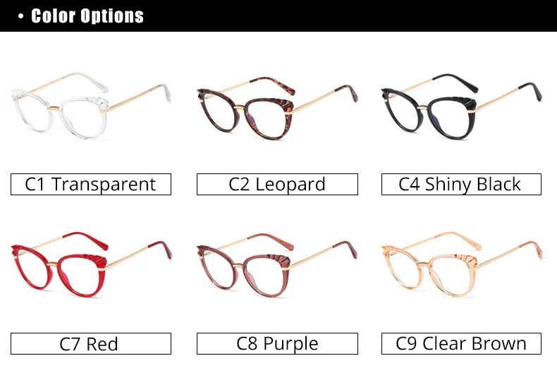 Ralferty frauen Gläser Rahmen Luxus Marke Designer Cat Eye Brille Optische Myopie Brillen Rahmen Für Frauen Oculos De Grau – Detail 6