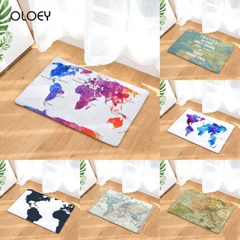 

Nautical Chart Printed Floor Mat 40 * 60cm Flannel Bathroom Anti-skid Carpet Kitchen Living Room Floor Mat Decorative Floor Mat.