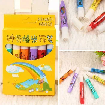 

6 Pcs Magic Popcorn Pen Puffy 3D Art Safe for Greeting Birthday Cards Children VDX99