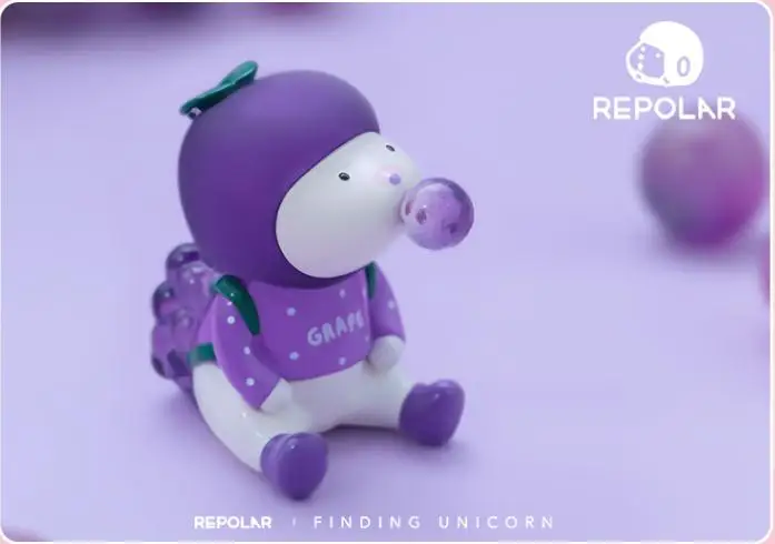Blind box genuine looking for unicorn Repolar fruit grape spit bubble tide toy tide play doll hand decoration
