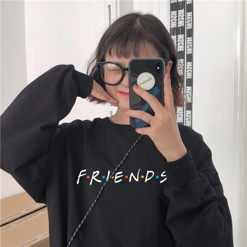 Толстовка с надписью Friends TV Show Gift новинка Летние Теплые Топы в стиле Харадзюку