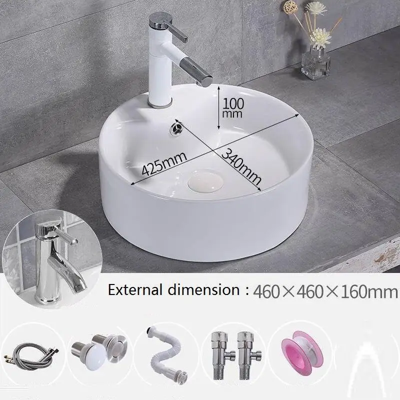 Version C Salle Bain Fregadero Black De Waschbecken сосуд wastatel Туалет Umywalka ванная комната бассейна Lavabo Pia Banheiro раковина умывальник - Цвет: Version C